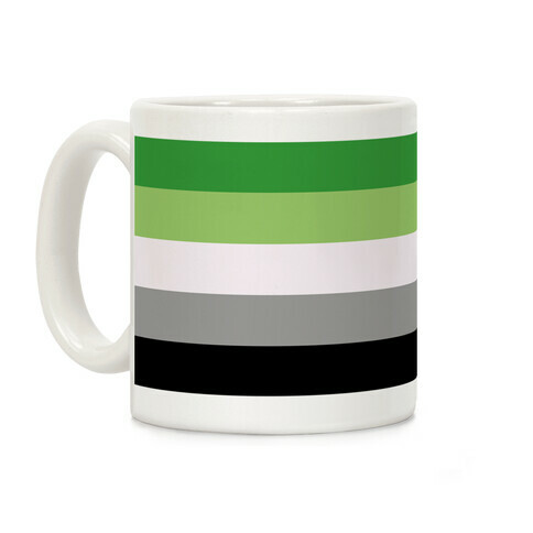 Aromantic Pride Flag Coffee Mug