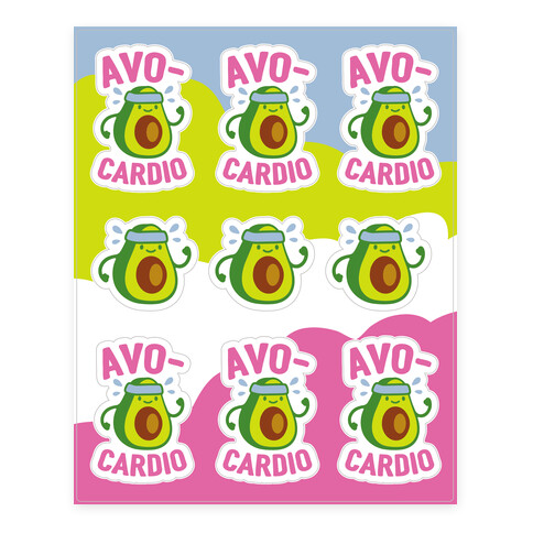 Avocardio Stickers and Decal Sheet