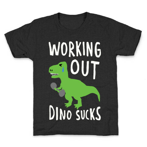 Working Out Dino Sucks Dinosaur Kids T-Shirt