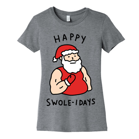 Happy Swole-idays Christmas Womens T-Shirt