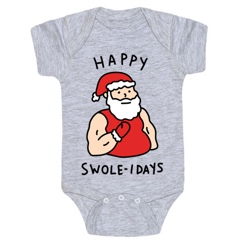 Happy Swole-idays Christmas Baby One-Piece