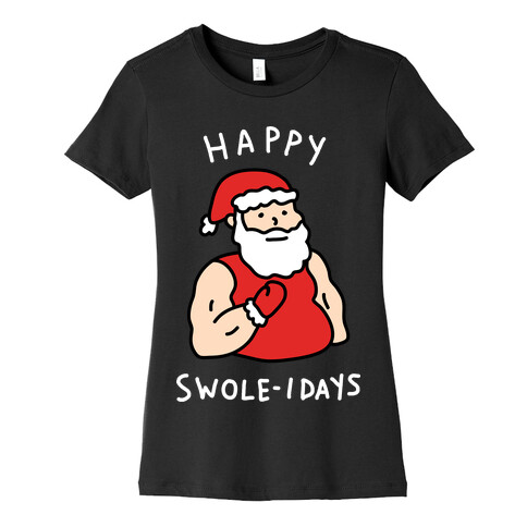 Happy Swole-idays Christmas Womens T-Shirt