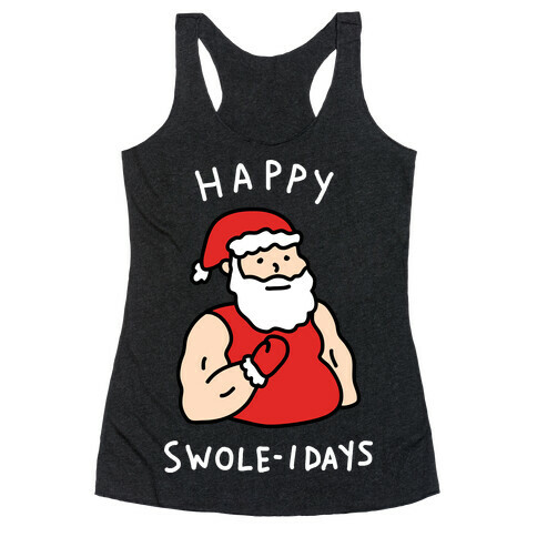 Happy Swole-idays Christmas Racerback Tank Top