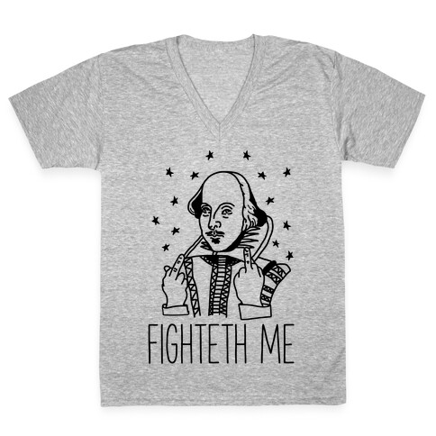 Fighteth Me Shakespeare V-Neck Tee Shirt
