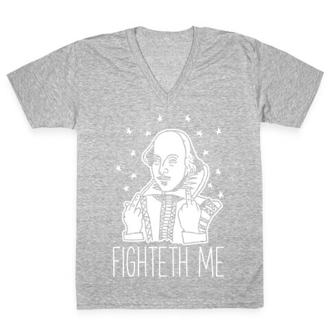 Fighteth Me Shakespeare V-Neck Tee Shirt