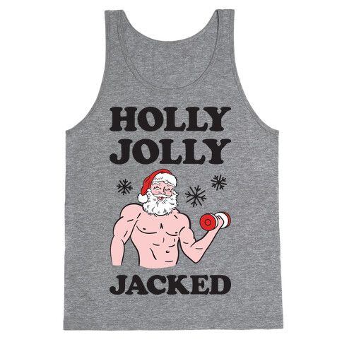 Holly Jolly Jacked Santa Tank Top