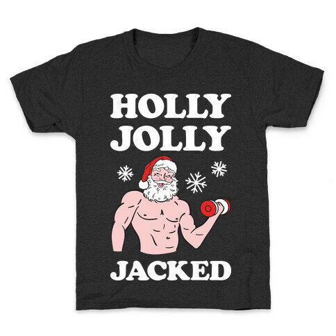 Holly Jolly Jacked Santa Kids T-Shirt