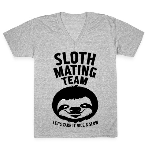 Sloth Mating Team V-Neck Tee Shirt