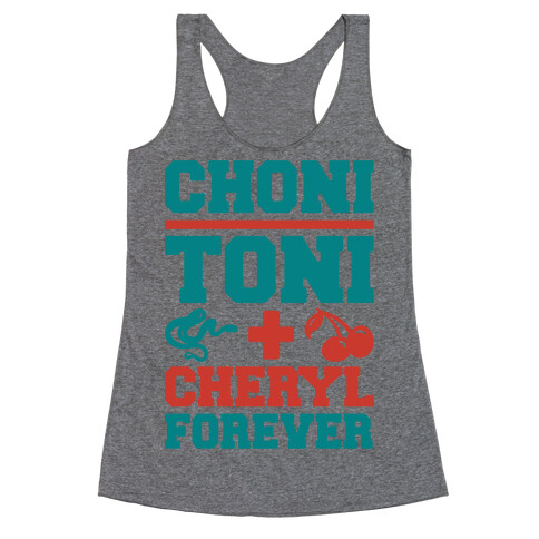 Choni Toni Plus Cheryl Forever Parody White Print Racerback Tank Top