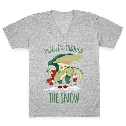 Draggin' Through The Snow V-Neck Tee Shirt