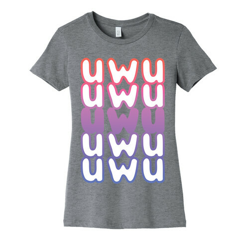 UWU Anime Emoticon Face Womens T-Shirt