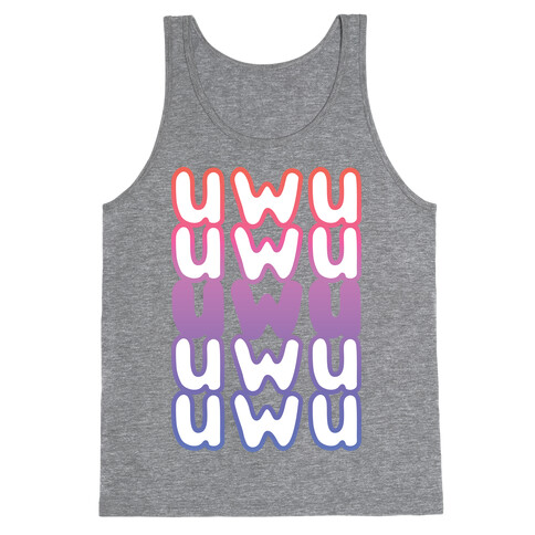 UWU Anime Emoticon Face Tank Top