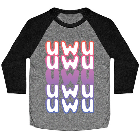 UWU Anime Emoticon Face Baseball Tee