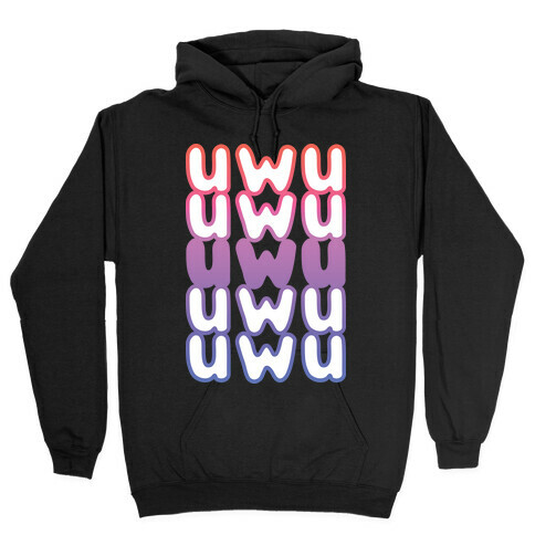 UWU Anime Emoticon Face Hooded Sweatshirt