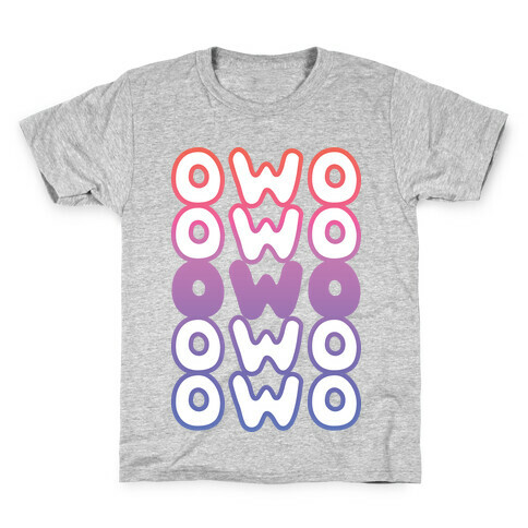OWO Anime Emoticon Face Kids T-Shirt