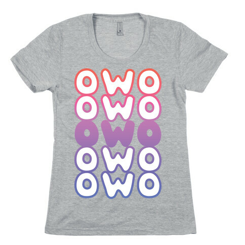 OWO Anime Emoticon Face Womens T-Shirt