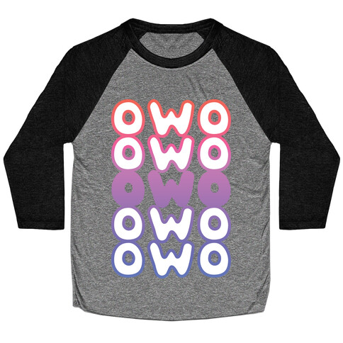 OWO Anime Emoticon Face Baseball Tee