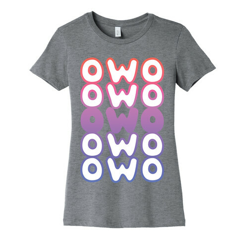 OWO Anime Emoticon Face Womens T-Shirt