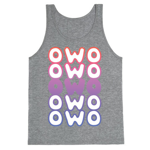 OWO Anime Emoticon Face Tank Top