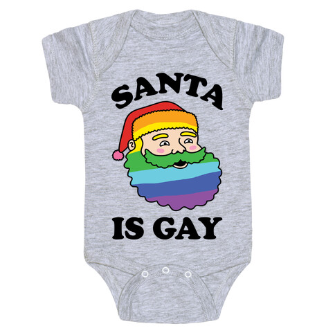 Santa Is Gay Christmas Baby One-Piece