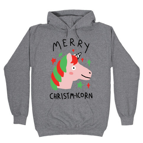 Merry Christm-icorn Hooded Sweatshirt