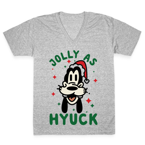 Jolly As Hyuck Goofy Parody V-Neck Tee Shirt