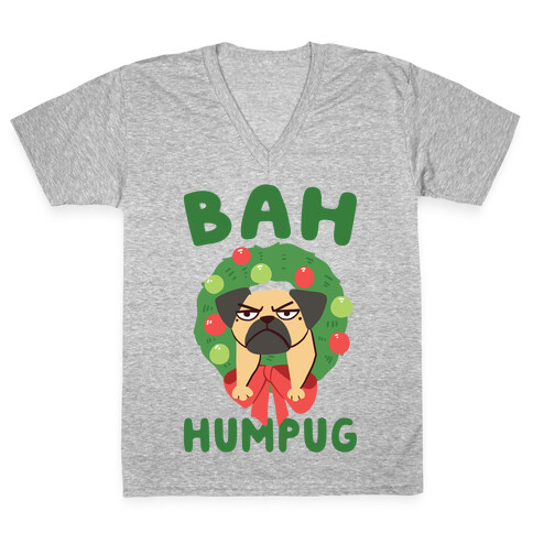 Bah Humpug V-Neck Tee Shirt