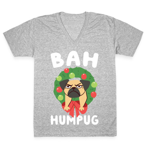 Bah Humpug V-Neck Tee Shirt