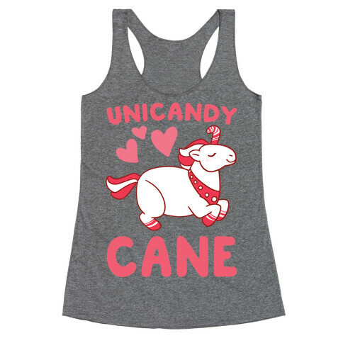 Uni-Candy Cane  Racerback Tank Top