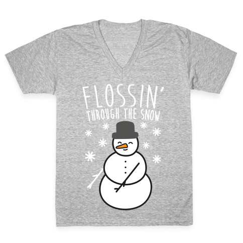 Flossin' Through The Snow V-Neck Tee Shirt