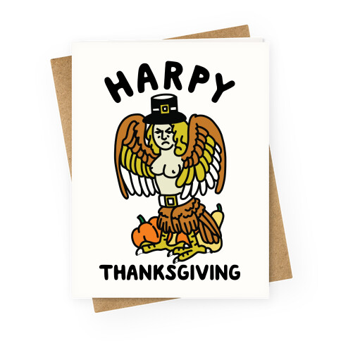 Harpy Thanksgiving Greeting Card