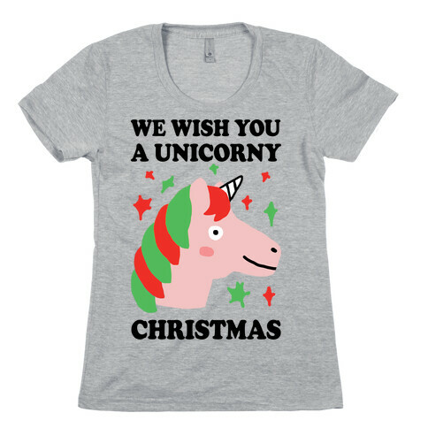 We Wish You A Unicorny Christmas Womens T-Shirt