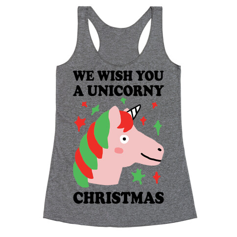 We Wish You A Unicorny Christmas Racerback Tank Top