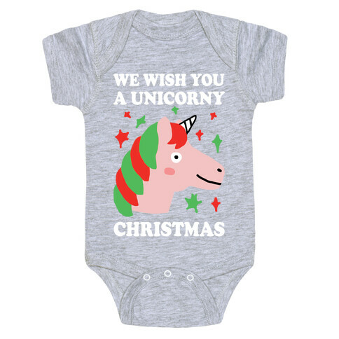 We Wish You A Unicorny Christmas Baby One-Piece