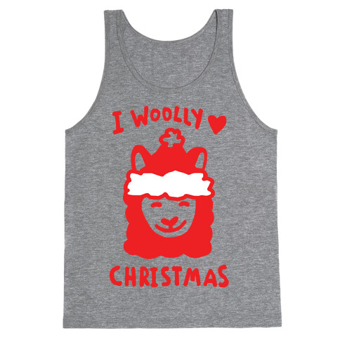 I Woolly Love Christmas Llama Tank Top