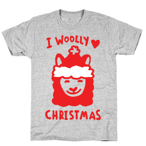 I Woolly Love Christmas Llama T-Shirt