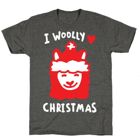 I Woolly Love Christmas Llama T-Shirt