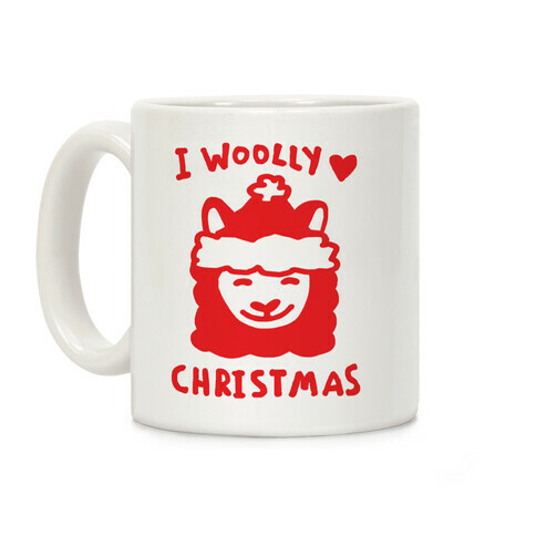 I Woolly Love Christmas Llama Coffee Mug