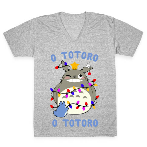 O Totoro, O Totoro V-Neck Tee Shirt