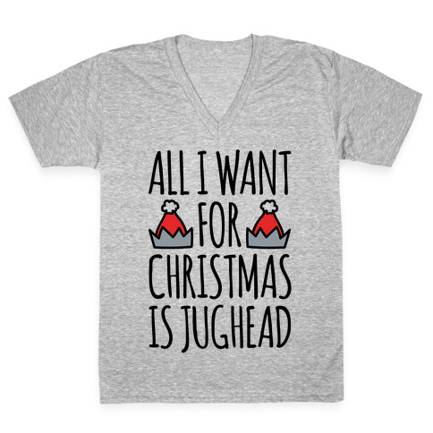 All I Want For Christmas Is Jughead Parody V-Neck Tee Shirt