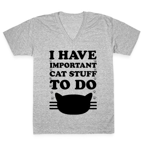 I Have Important Cat Stuff To Do V-Neck Tee Shirt