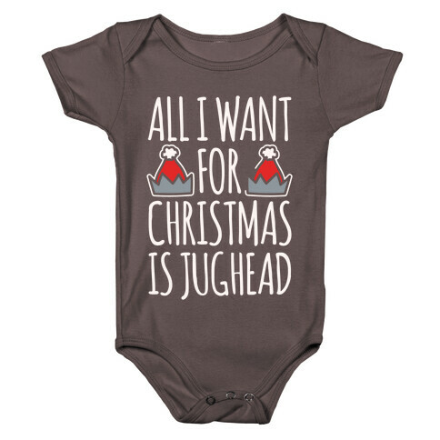 All I Want For Christmas Is Jughead Parody White Print Baby One-Piece