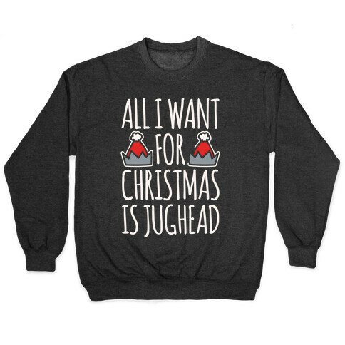 All I Want For Christmas Is Jughead Parody White Print Pullover