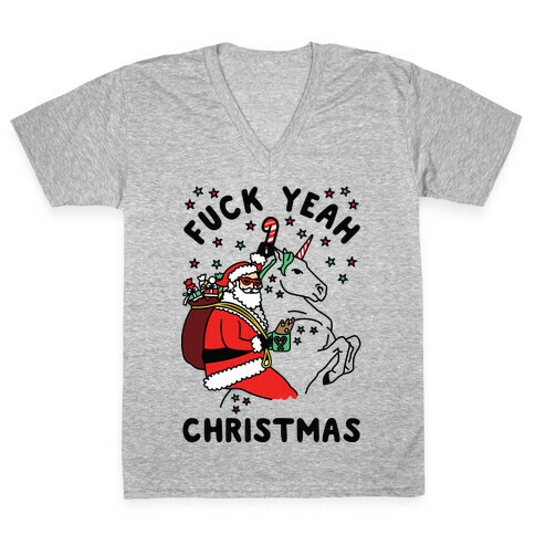 F*** Yeah Christmas V-Neck Tee Shirt