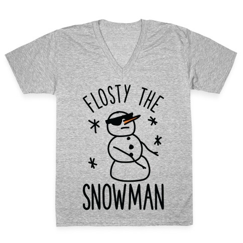 Flosty The Snowman V-Neck Tee Shirt