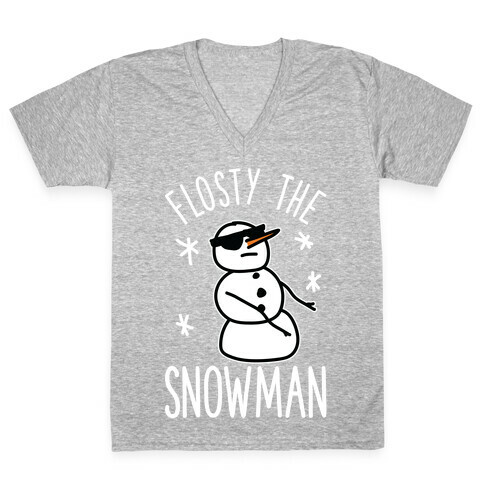Flosty The Snowman V-Neck Tee Shirt