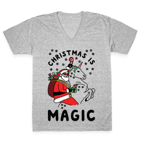 Christmas is Magic V-Neck Tee Shirt