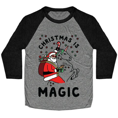 Christmas is Magic Baseball Tee