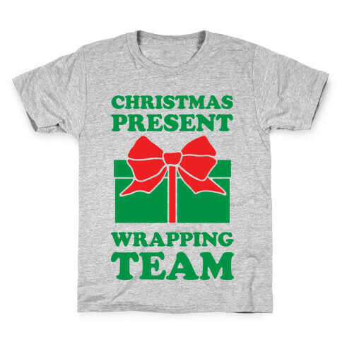 Christmas Present Wrapping Team Kids T-Shirt