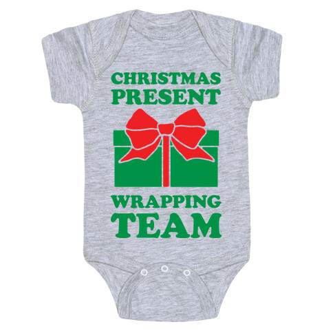 Christmas Present Wrapping Team Baby One-Piece